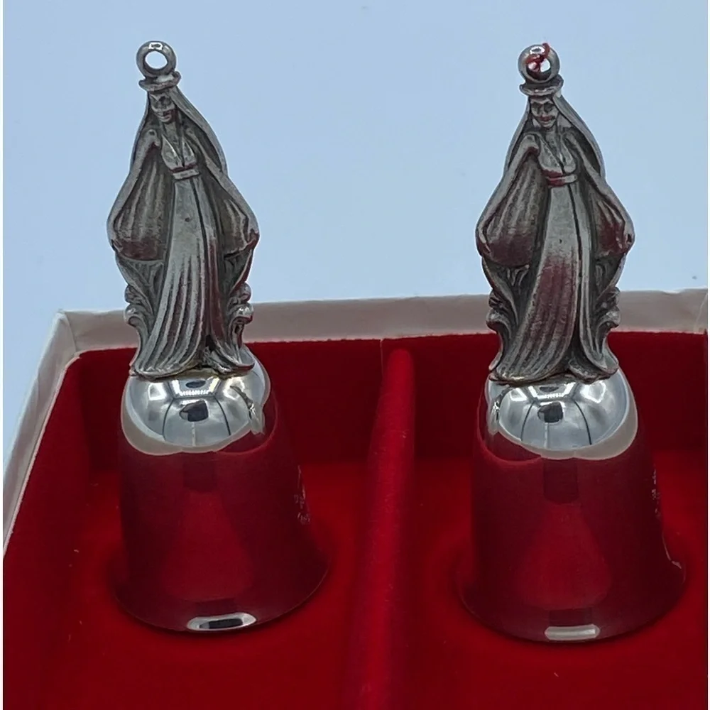 Reed & Barton 12 Days of Christmas Bell Silver Plated 9 Ladies Dancing Set of 2